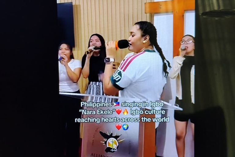 VIDEO: Philippines sing Igbo worship ‘Nara Ekele’