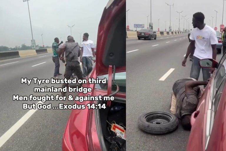 VIDEO: Dispatch riders rescue woman on Third Mainland Bridge