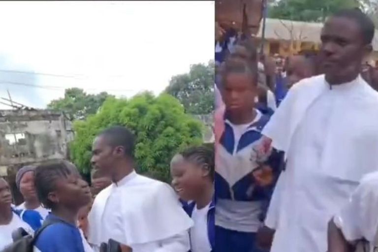 VIDEO: Students weep as Priest is transferred 