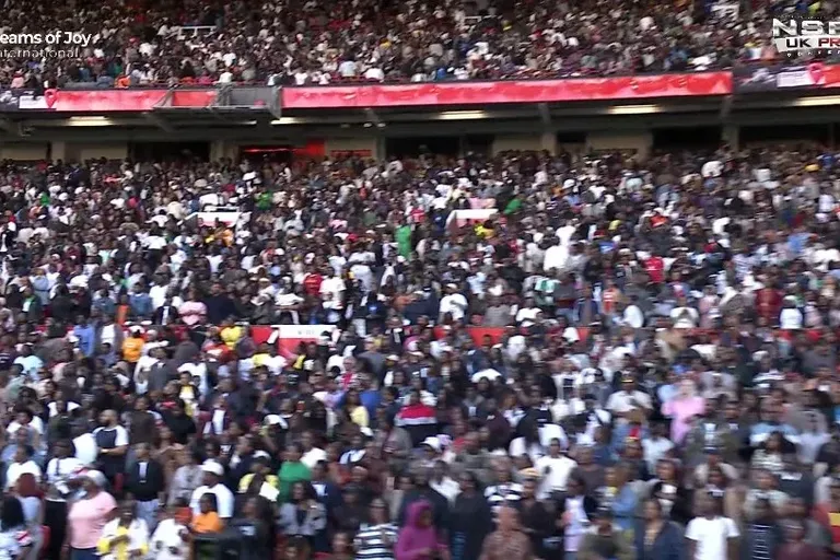 Pastor Jerry Eze packs Old Trafford with thousands for worship, prayer