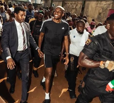 VIDEO:  Osimhen reconnects with Lagos community roots