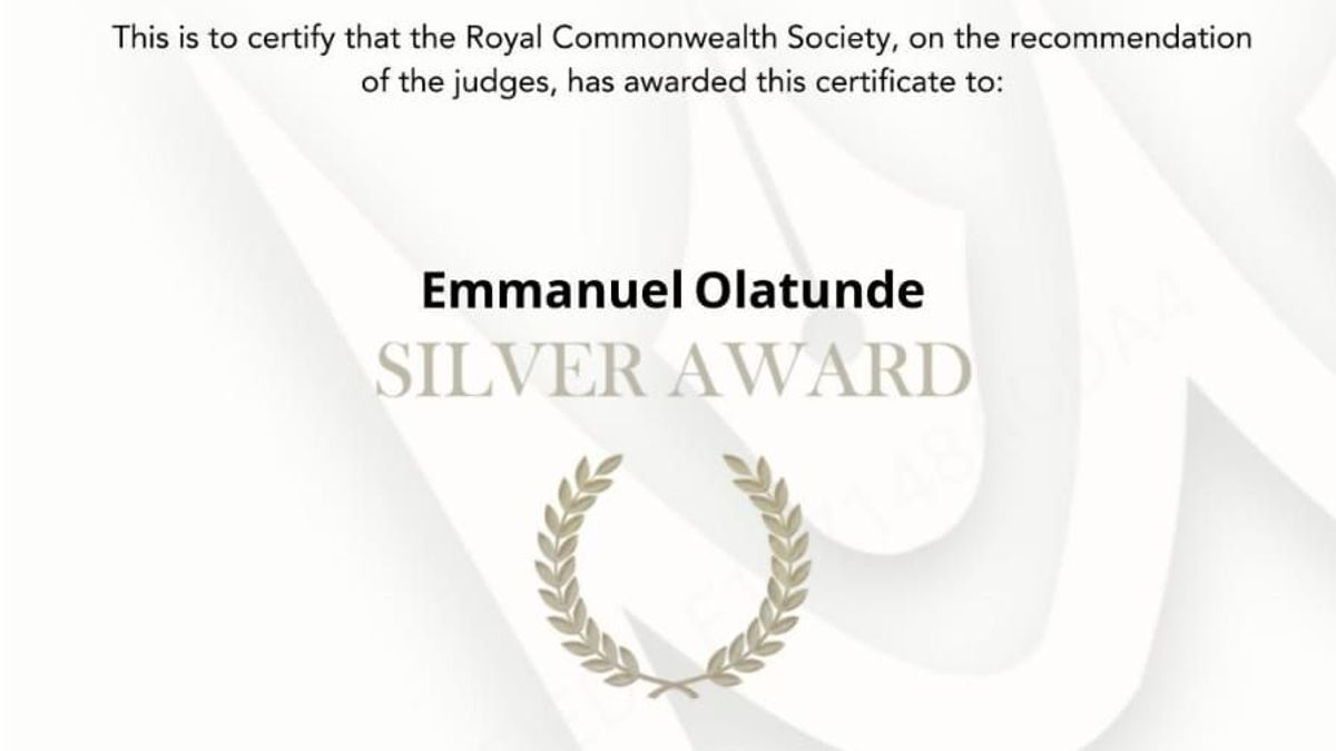 Emmanuel Olatunde's QCWC certificate